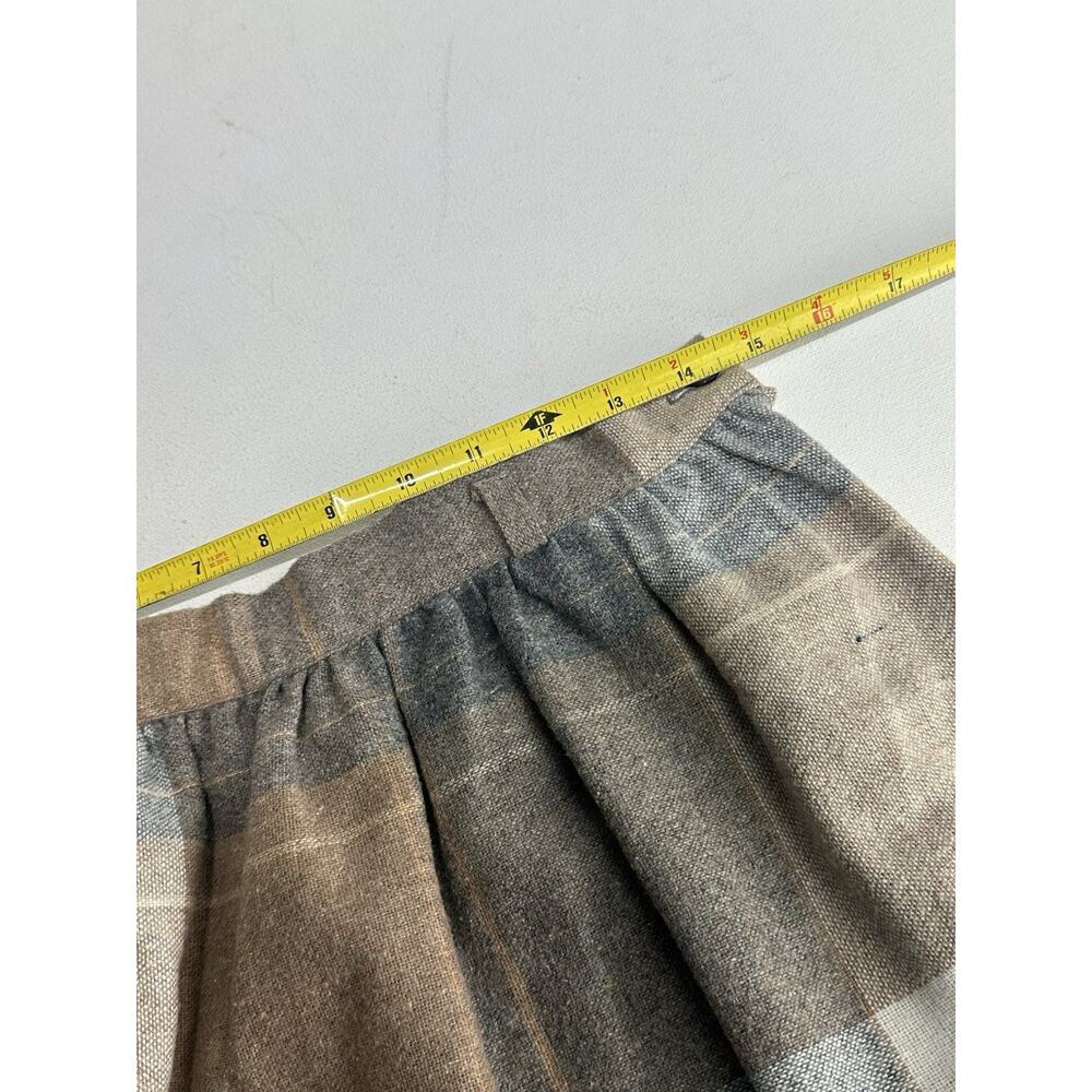 Vintage Plaid Midi Skirt Size 13/14 Wool Made in USA Boho Chic - Picture 5 of 11